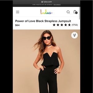 Black strapless jumpsuit lulus